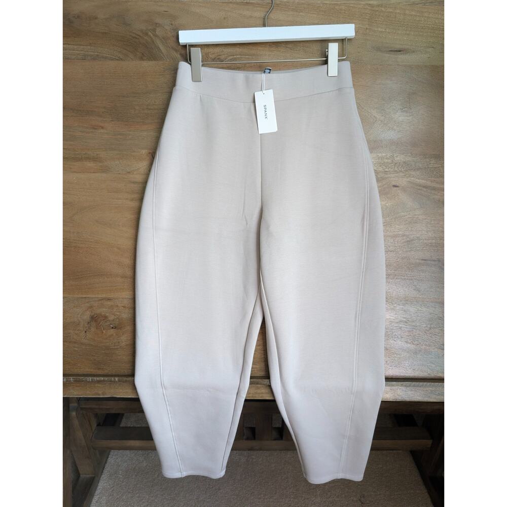 NWT Spanx AirEssentials Barrel Leg Pants Womens M French Gray Stretch Pull On